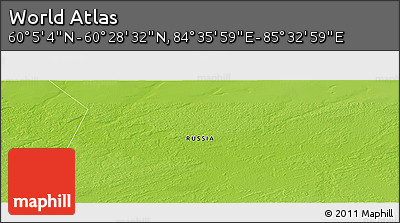 Physical Panoramic Map of the Area around 60° 16' 48" N, 85° 4' 29" E