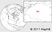 Blank Location Map of the area around 60° 16' 48" N, 89° 10' 30" W