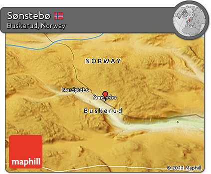 Physical 3D Map of Sønstebø