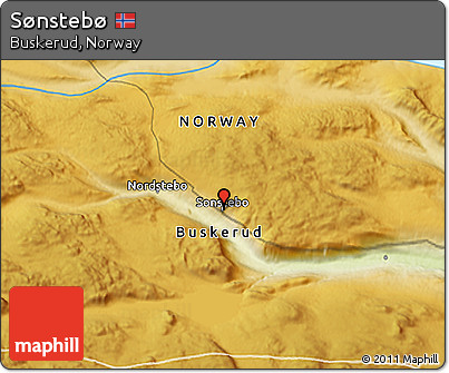 Physical 3D Map of Sønstebø
