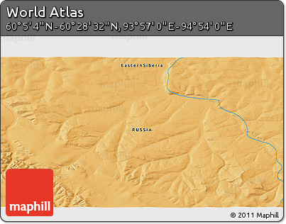 Political 3D Map of the Area around 60° 16' 48" N, 94° 25' 30" E