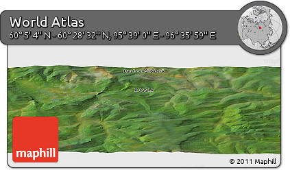 Satellite Panoramic Map of the Area around 60° 16' 48" N, 96° 7' 30" E