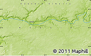 Physical Map of the area around 60° 16' 48" N, 99° 31' 30" E