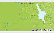 Physical 3D Map of the area around 60° 37' 44" N, 112° 7' 30" W