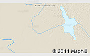 Shaded Relief 3D Map of the area around 60° 37' 44" N, 112° 7' 30" W