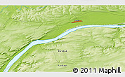 Physical 3D Map of the area around 60° 37' 44" N, 114° 49' 29" E
