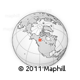 Outline Map of the Area around 60° 37' 44" N, 119° 46' 30" W, rectangular outline