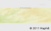 Physical Panoramic Map of the area around 60° 37' 44" N, 122° 19' 29" W