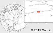 Blank Location Map of the area around 60° 37' 44" N, 123° 19' 29" E