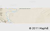 Shaded Relief Panoramic Map of the area around 60° 37' 44" N, 123° 10' 30" W