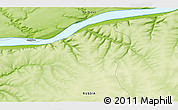 Physical 3D Map of the area around 60° 37' 44" N, 125° 1' 30" E