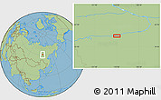 Savanna Style Location Map of the area around 60° 37' 44" N, 125° 1' 30" E