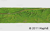 Satellite Panoramic Map of the area around 60° 37' 44" N, 125° 1' 30" E