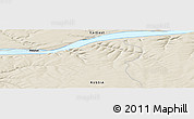 Shaded Relief Panoramic Map of the area around 60° 37' 44" N, 125° 1' 30" E