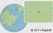 Savanna Style Location Map of the area around 60° 37' 44" N, 129° 16' 30" E