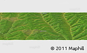 Satellite Panoramic Map of the area around 60° 37' 44" N, 129° 16' 30" E
