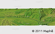 Satellite Panoramic Map of the area around 60° 37' 44" N, 136° 4' 29" E