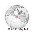 Outline Map of the Area around 60° 37' 44" N, 145° 16' 30" W, rectangular outline