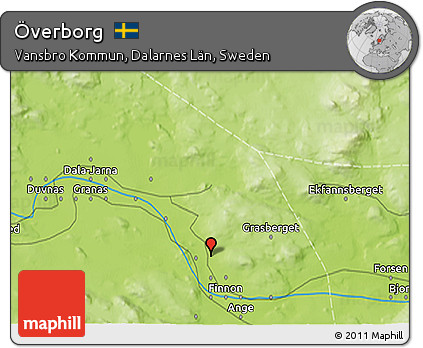 Physical 3D Map of Överborg