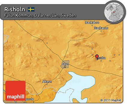 Political 3D Map of Risholn