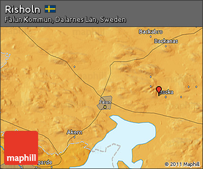 Political 3D Map of Risholn
