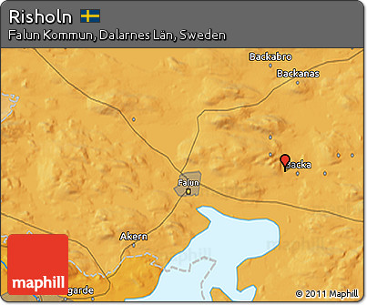 Political 3D Map of Risholn