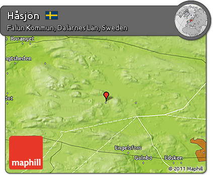 Physical 3D Map of Håsjön