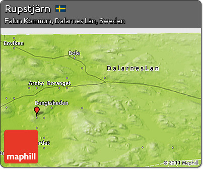 Physical 3D Map of Rupstjärn