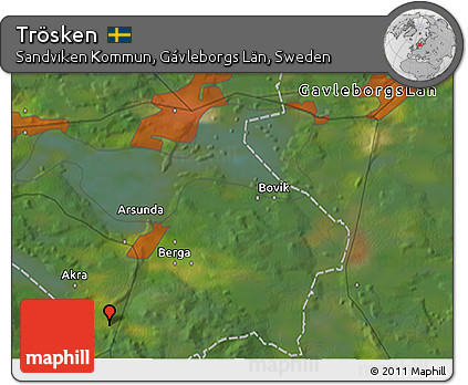 Satellite 3D Map of Trösken