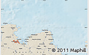 Shaded Relief Map of the area around 60° 37' 44" N, 17° 55' 29" E