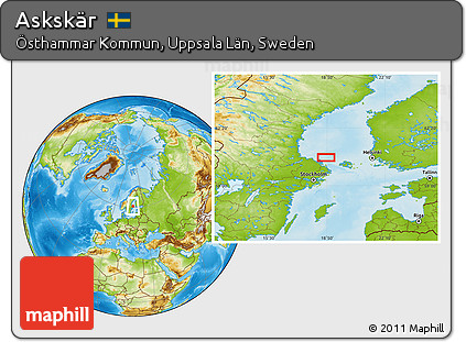 Physical Location Map of Askskär