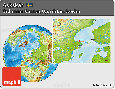 Physical Location Map of Askskär