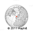Outline Map of the Area around 60° 37' 44" N, 1° 37' 30" W, rectangular outline