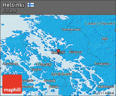 Political 3D Map of Helsinki