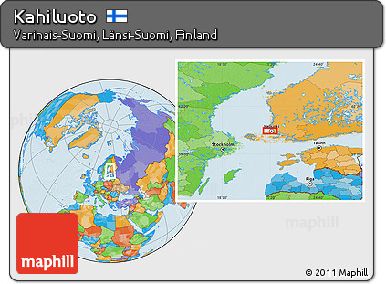 Political Location Map of Kahiluoto