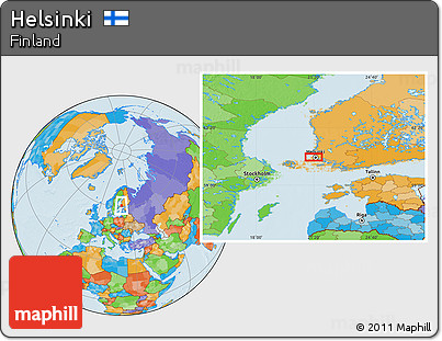 Political Location Map of Helsinki