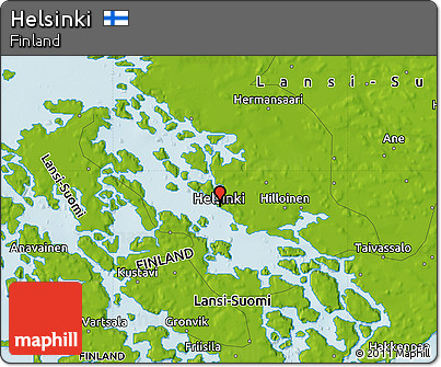 Physical Map of Helsinki