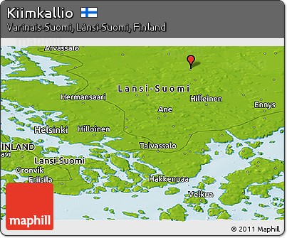Physical Panoramic Map of Kiimkallio