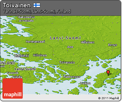 Physical Panoramic Map of Toivainen