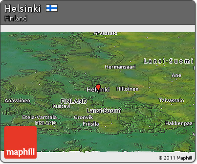 Satellite Panoramic Map of Helsinki