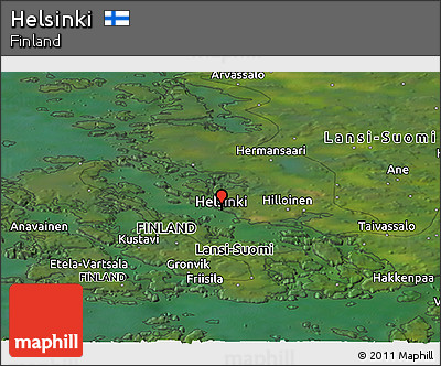 Satellite Panoramic Map of Helsinki