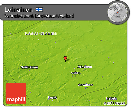 Physical 3D Map of Leinainen