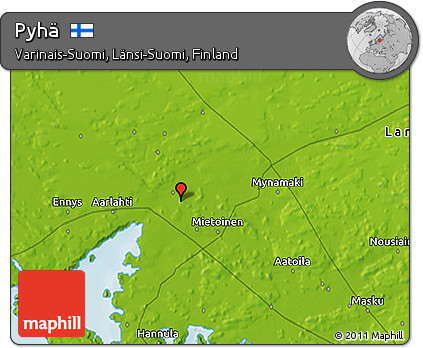 Physical 3D Map of Pyhä