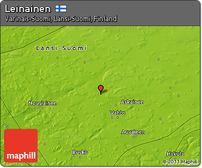 Physical 3D Map of Leinainen