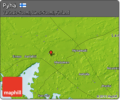 Physical 3D Map of Pyhä