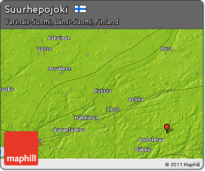 Physical 3D Map of Suurhepojoki