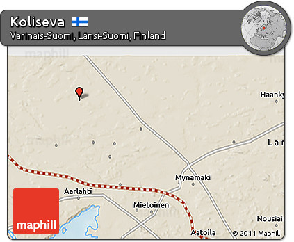 Shaded Relief 3D Map of Koliseva