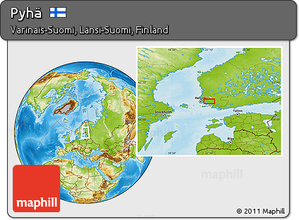 Physical Location Map of Pyhä