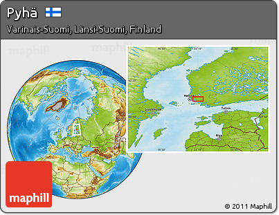 Physical Location Map of Pyhä