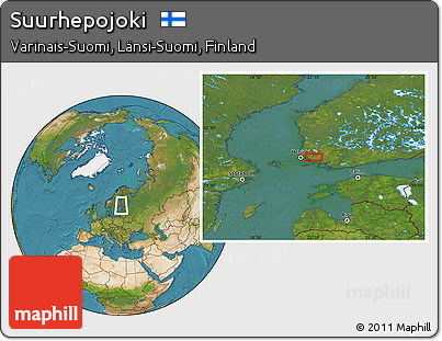 Satellite Location Map of Suurhepojoki